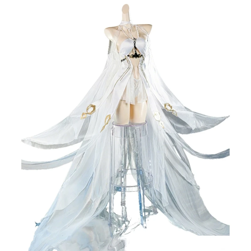 

FFNF Brest Cosplay Costume Game Azur Lane Anime Women Sexy Jumpsuit White Role Play Clothing Comic-con Carnival Party Suit