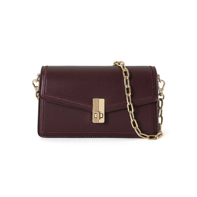 

Retro Box Shape Women Luxury Crossbody Bags Flip Lock Buckle Genuine Leather Small Shoulder Phone Bag Trendy Brand Square Bag