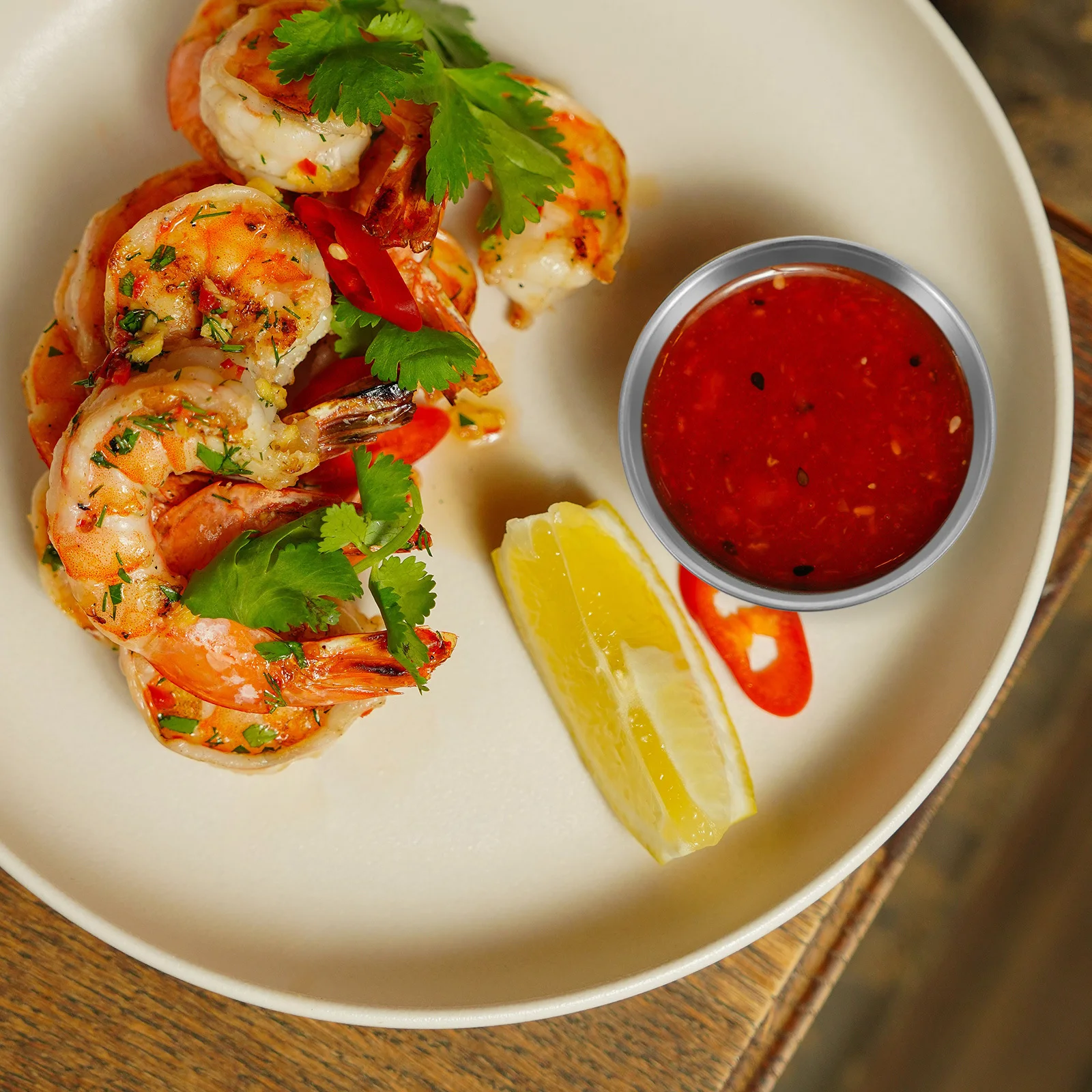 

4pcs Stainless Steel Dipping Sauce Bowls Round Mini Saucer For Seasoning Sushi Desserts Bbq Home Restaurant Party Use Durable