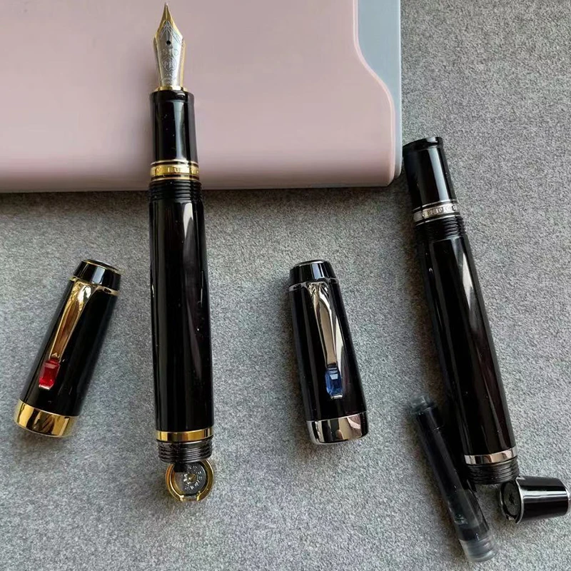 

MB Fountain Pen Bohemia Series 14K Gem Retractable Signature Business Office School Gift With Pen Case ink korean stationery