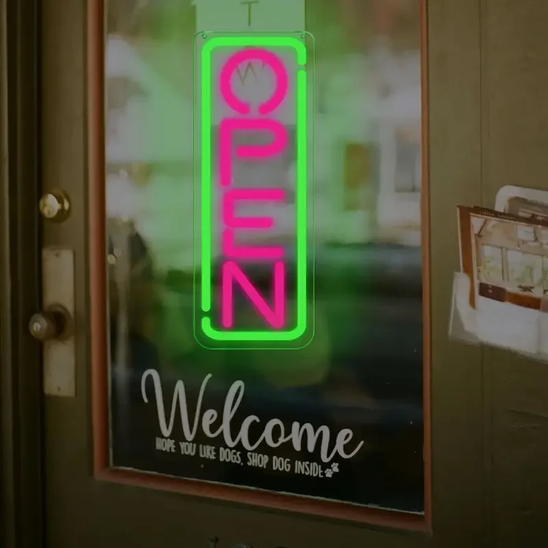 

Open LED Neon Sign Commercial Sign, Shop Lighting Sign, Salon Coffee Shop Restaurant Office Retail Store Window Decoration