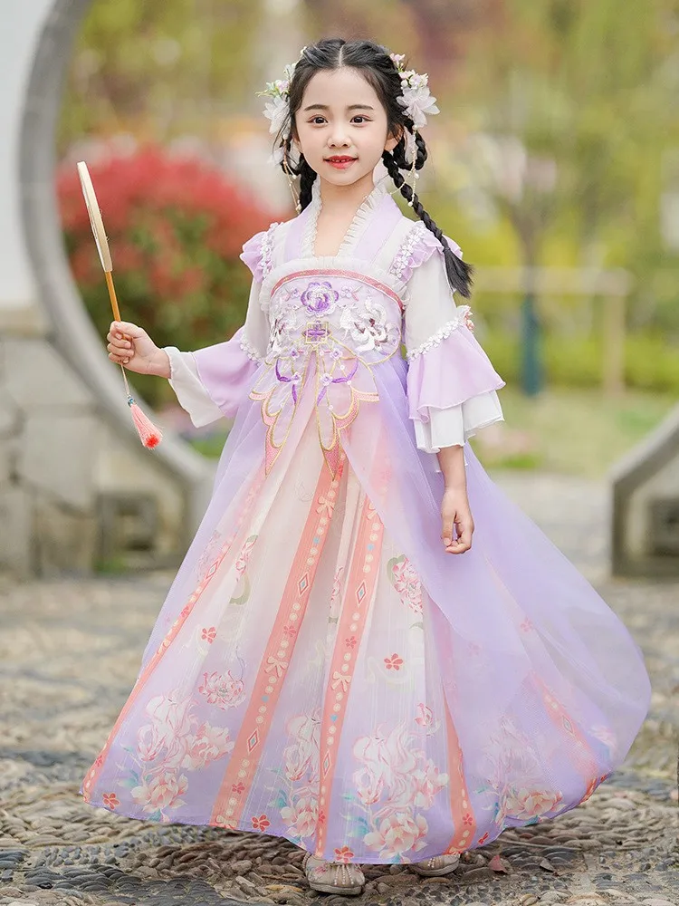 Schattige Kinderen Hanfu Jurken Vintage Chinese Stijl Meisjes Traditionele Hanfu Prinses Jurk Hanfu Cosplay Kostuum Meisje Tang Kleding