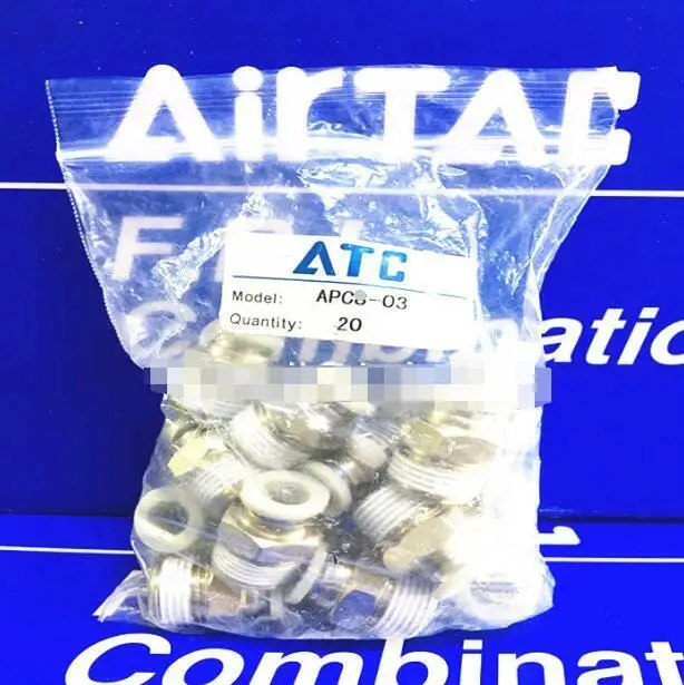 

20pcs/1Bag New AirTAC APC6-03 APC603 Fittings