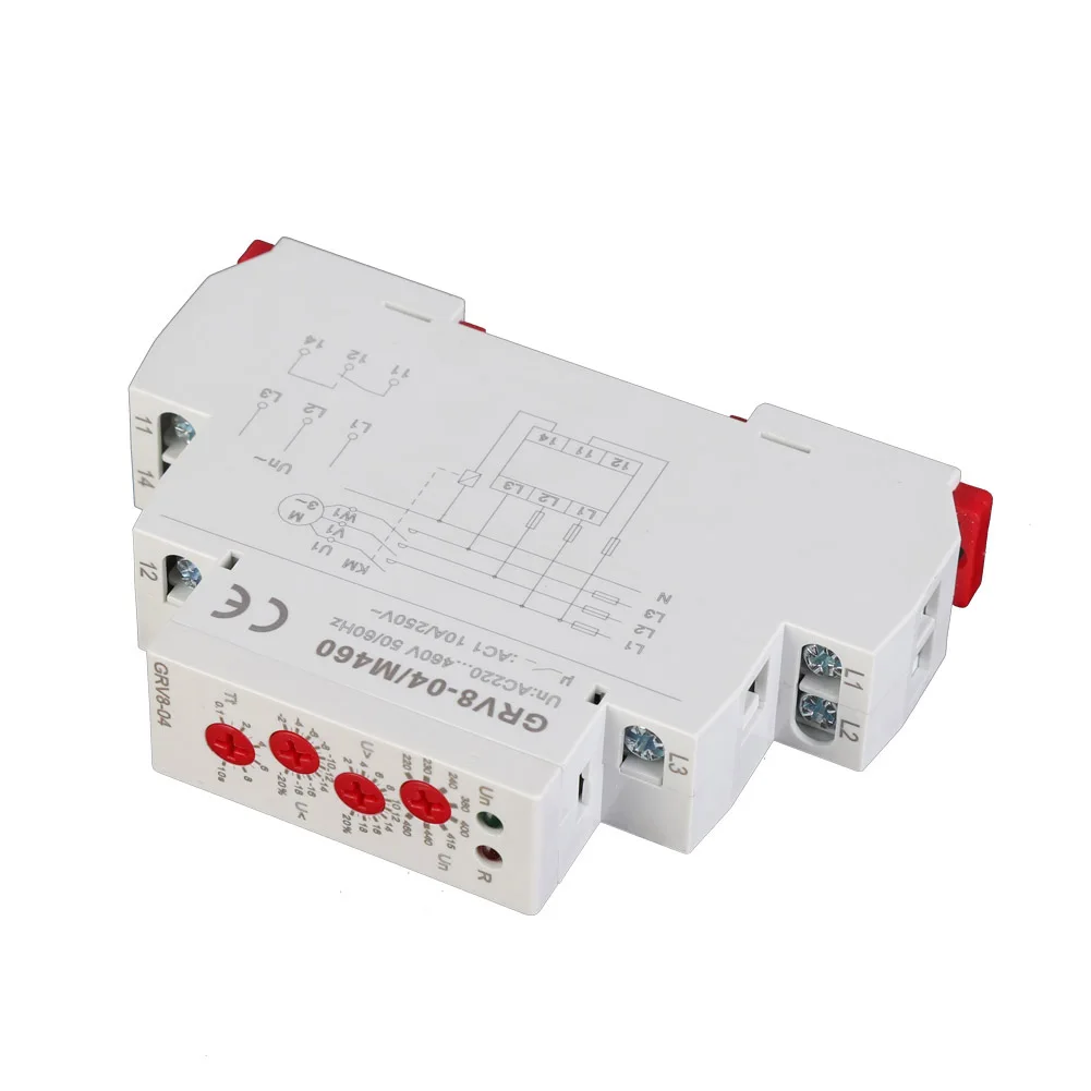 Protective Relay GRV8-04 3-Phase Voltage Monitoring Relay Phase Sequence Phase Failure  M460 Voltage Monitoring Relay