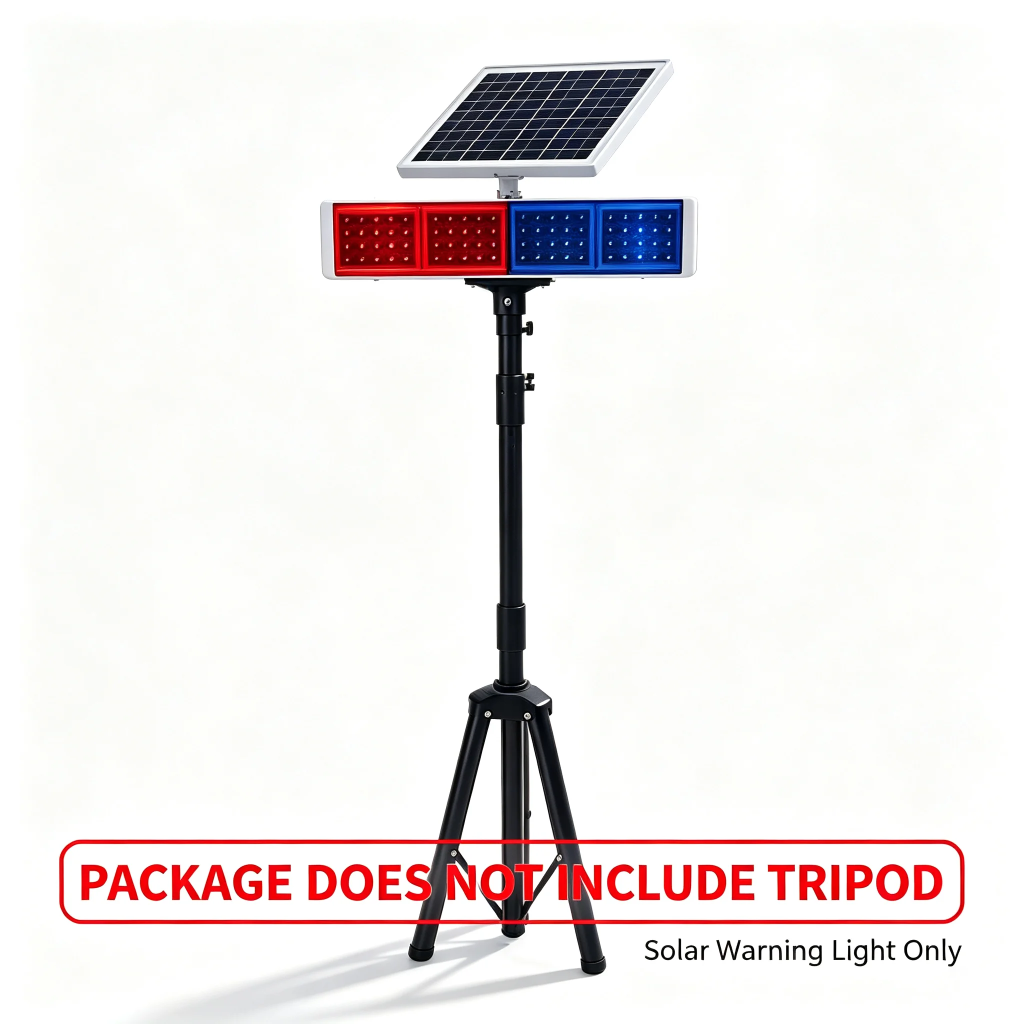 Solar warning light LED red and blue flashing barricade light road construction signal light