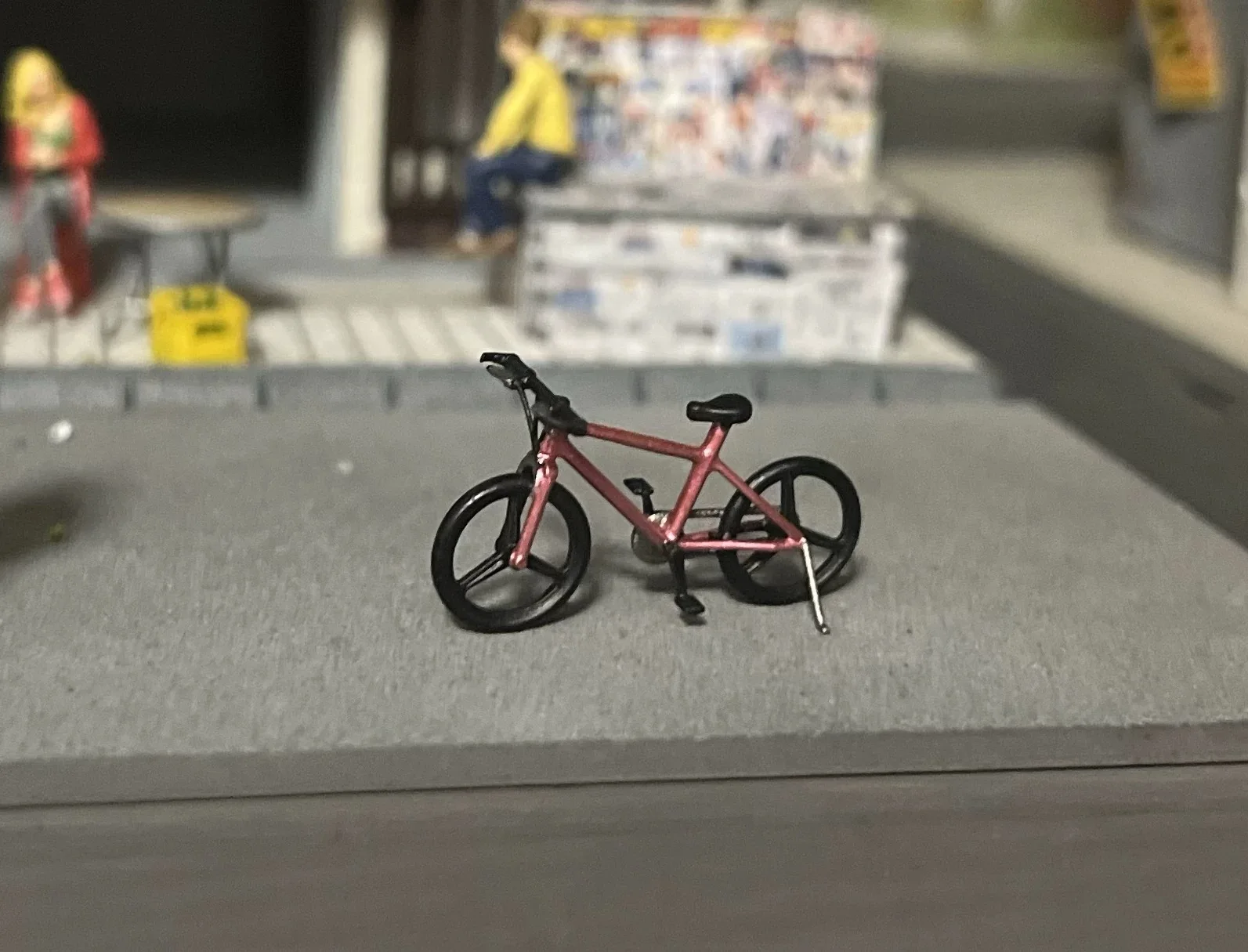 1/64 Bicycle Mini Bicycle Model Scene Accessories Ornaments