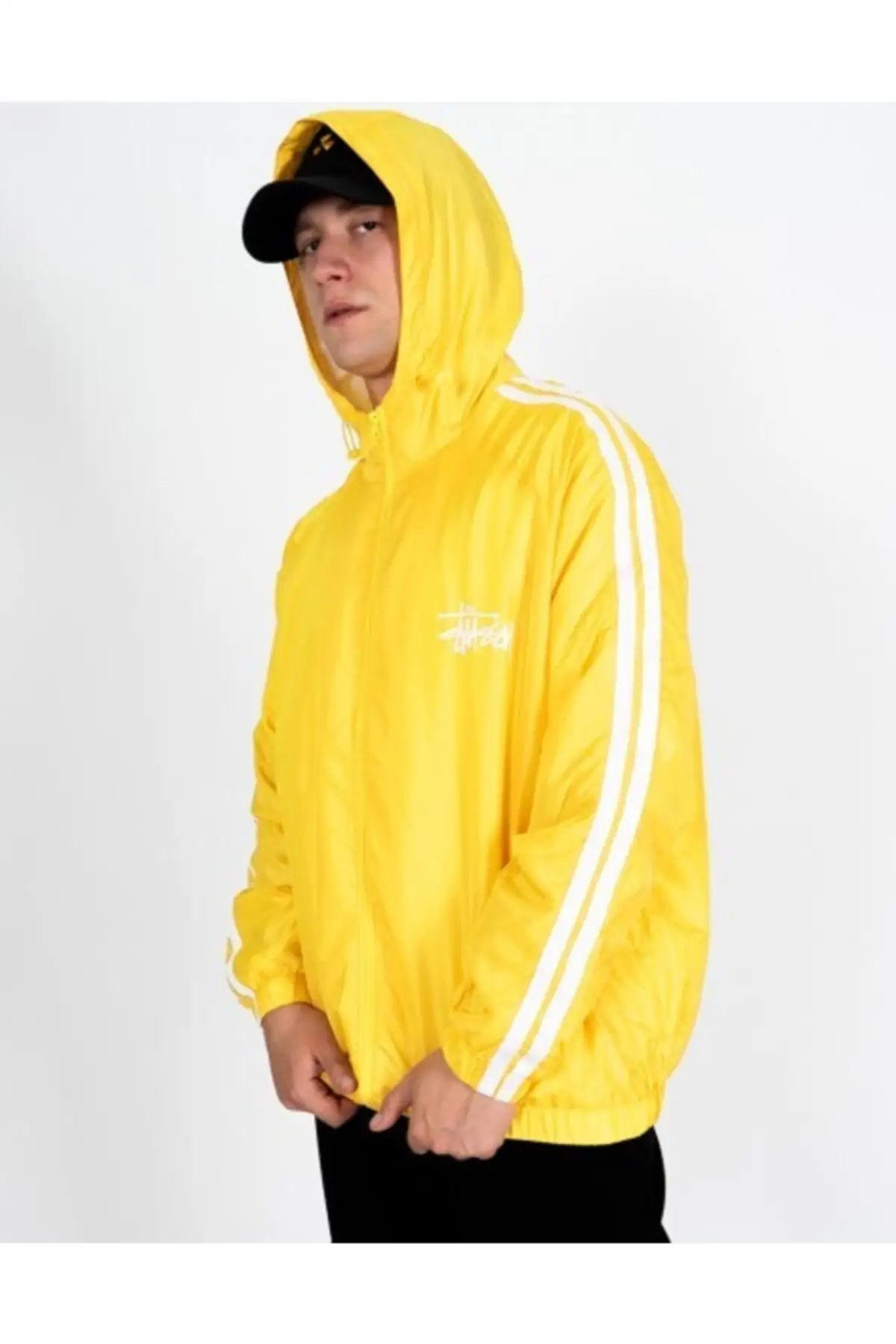 Men's Street Style Yellow Jacket Raincoat Pg1073sr