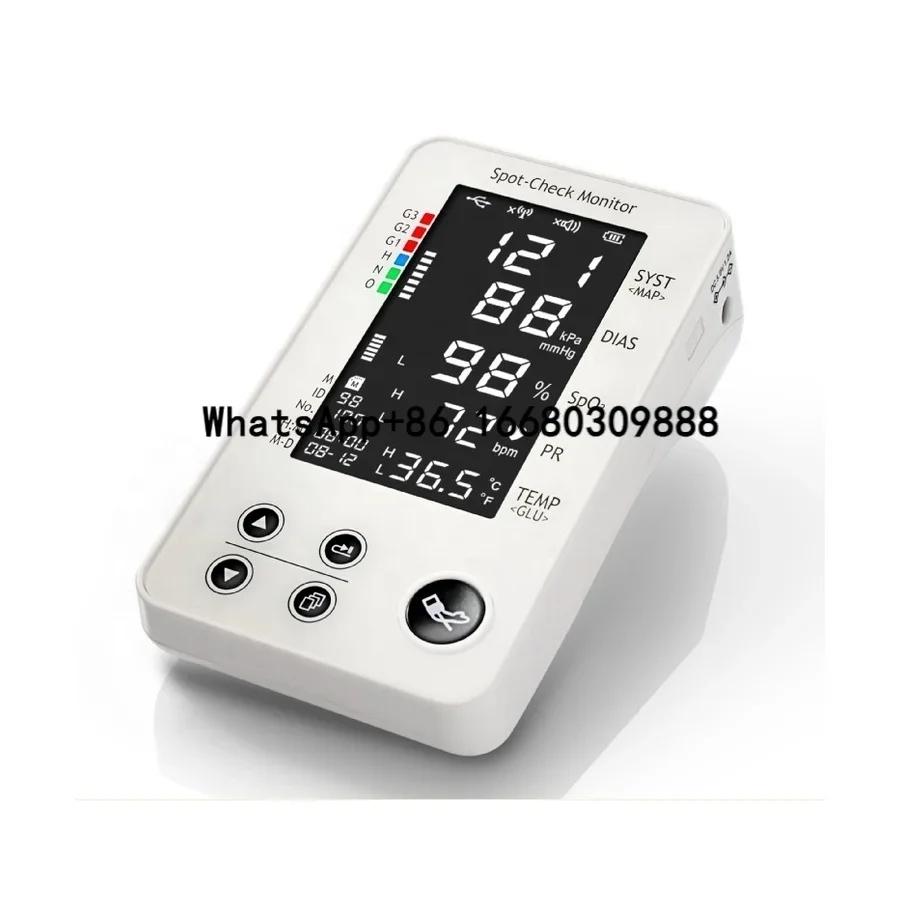 SPO2 NIBP Temperature Remote Patient EKG Wireless Spot-Check ECG Monitor Device Telemedicine Portable ECG Machine