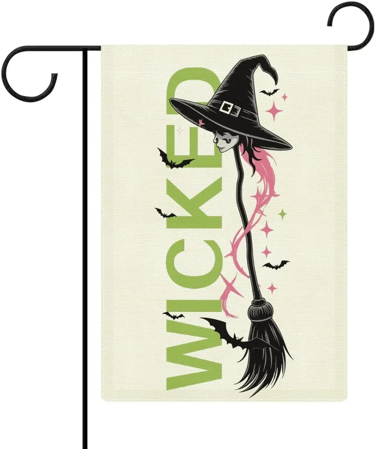 Wicked Witch Garden Flag 12x18 Inch, Double Sided Outdoor Sign for Home Farmhouse Yard Decoration LLO LLX uui