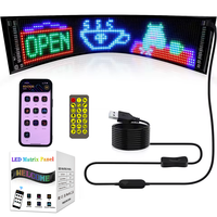 Led Eyes For Truck USB LED Car Sign Matrix Pixel Panel Scrolling Bright Signboard Flexible LED Sign Bluetooth App Control