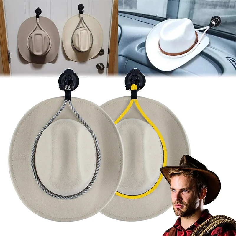 Cowboy Hat Holder Hat Mounts Universal Hat Hanger For Truck/Suv/Vehicle Cowboy Rope Organizer Handmade Hat Rack DROPSHIPPING