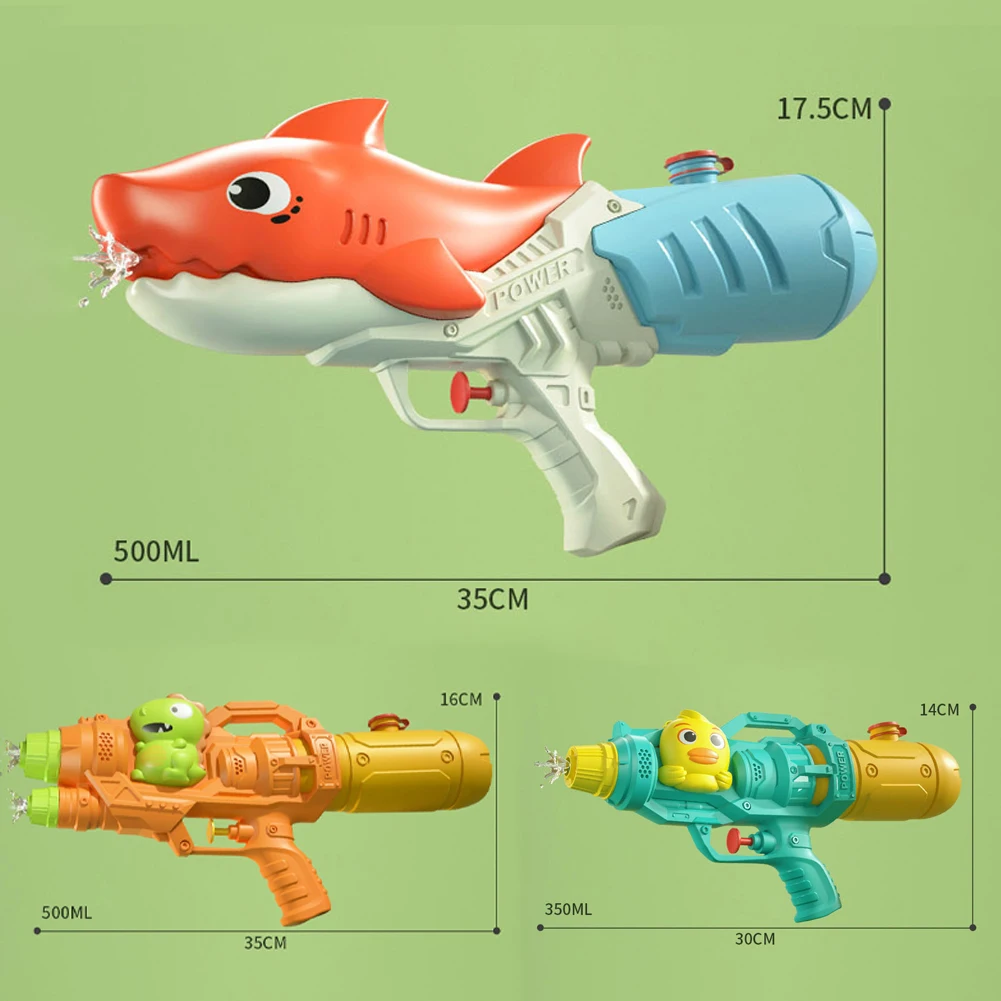 Jouet pulvérisateur DLIGHT/ Arroseurs d'eau en forme de dinosaure, jouets de pulvérisation d'eau étanches, outil de tir à longue portée pour l'extérieur, 350ml, 500ml