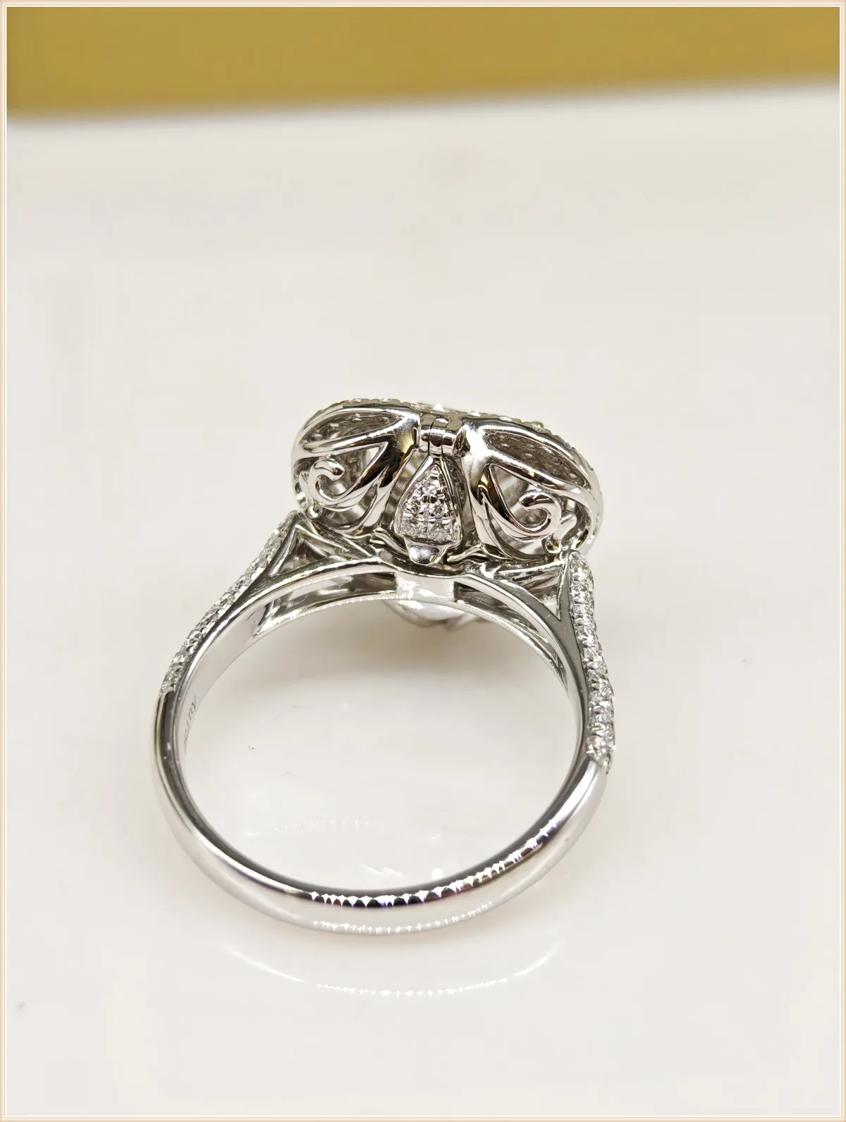 18k ouro sólido laboratório crescer diamante coração 2 quilates anel de diamante pingente dupla finalidade certificado igi cvd/hpht anel de noivado para rapaz