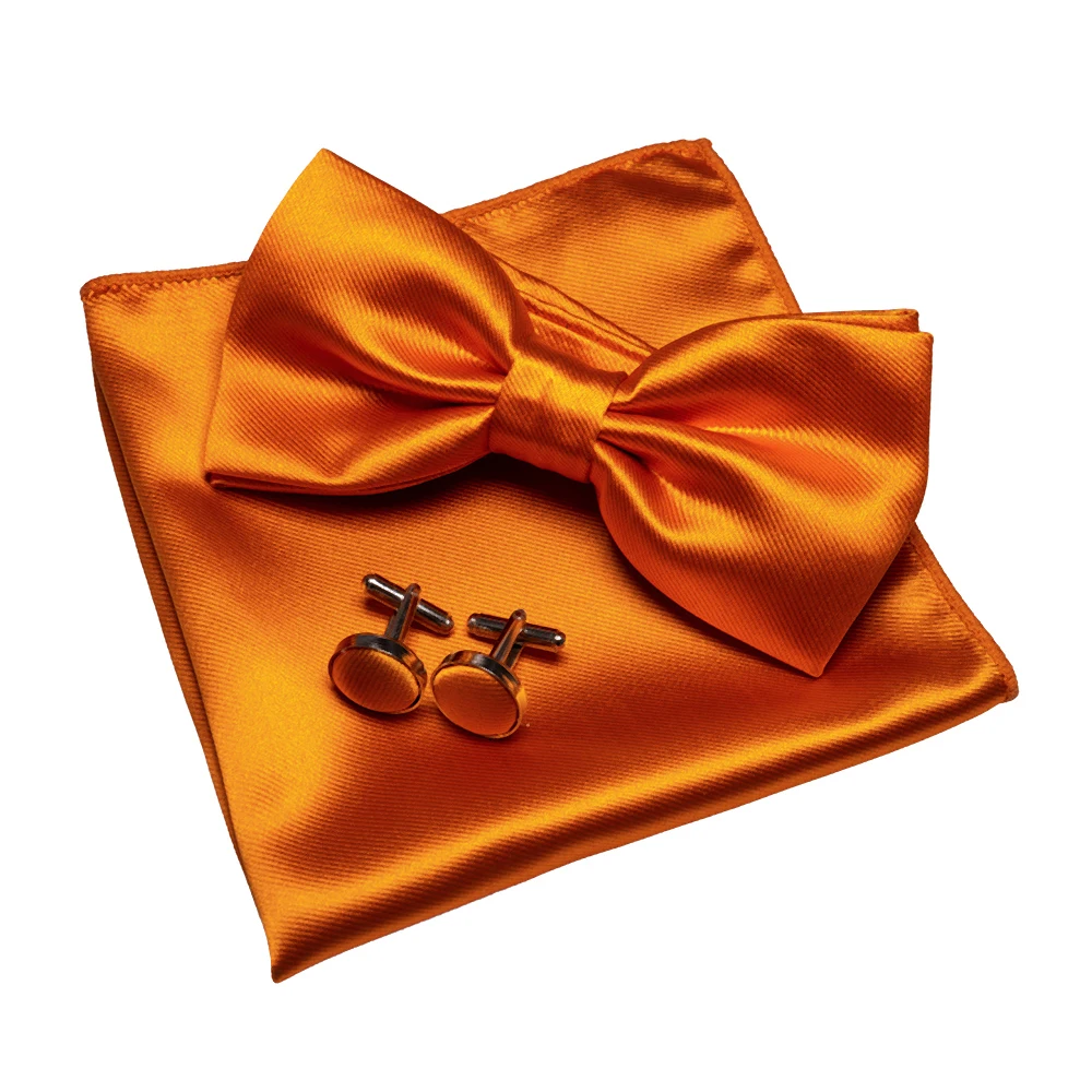 EASTEPIC Herren-Fliege-Sets, einschließlich exquisiter Manschettenknöpfen und weichen Taschentüchern, glänzendes Accessoire aus Satin für Männer bei Hochzeiten – Detail 16