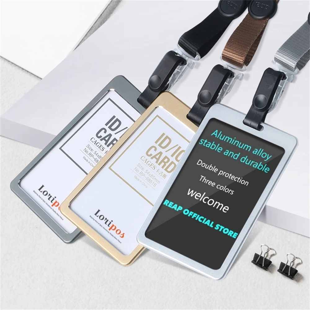 Staff Identification Name Badge Id Card Access Exhibition Paper Tag Case Metal Badges Holder