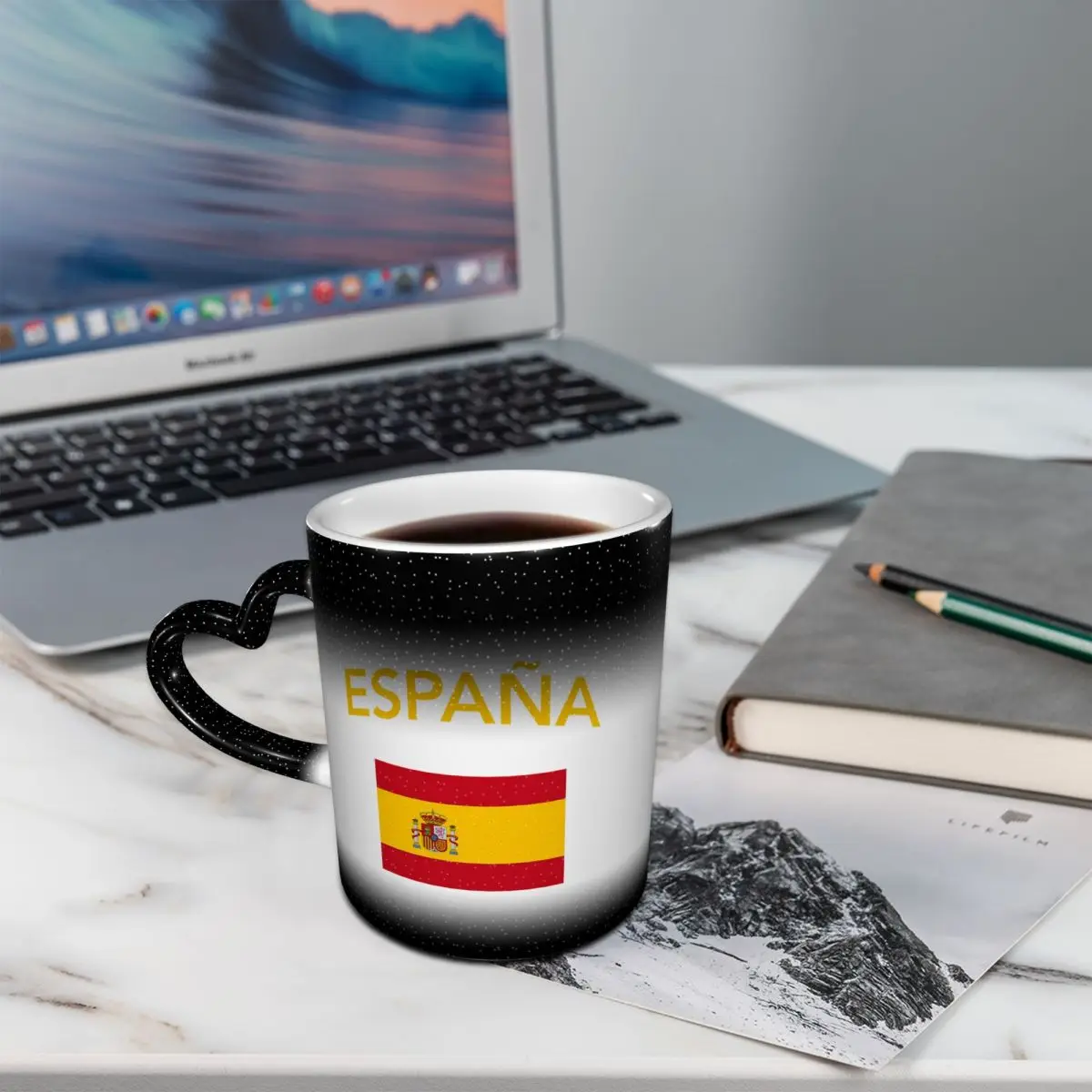 Spain Spanish Flag Mug Funny Ceramic Coffee Cups Tea Mugs Milk Cup Drinkware Gift for Woman Man