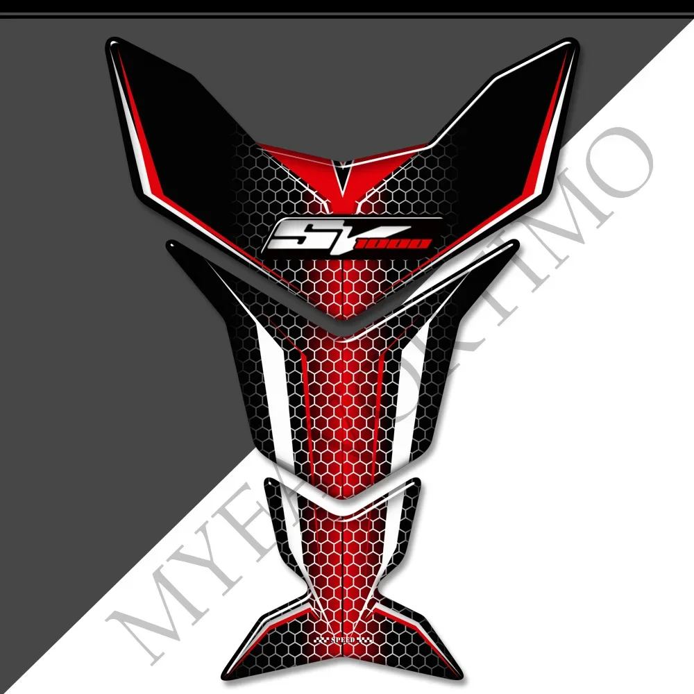 For Suzuki SV1000S SV 1000 S SV1000 Motorcycle Tank Pad Fuel Protector 3D Sticker Decal Knee Anti-scratch decorative Accessories