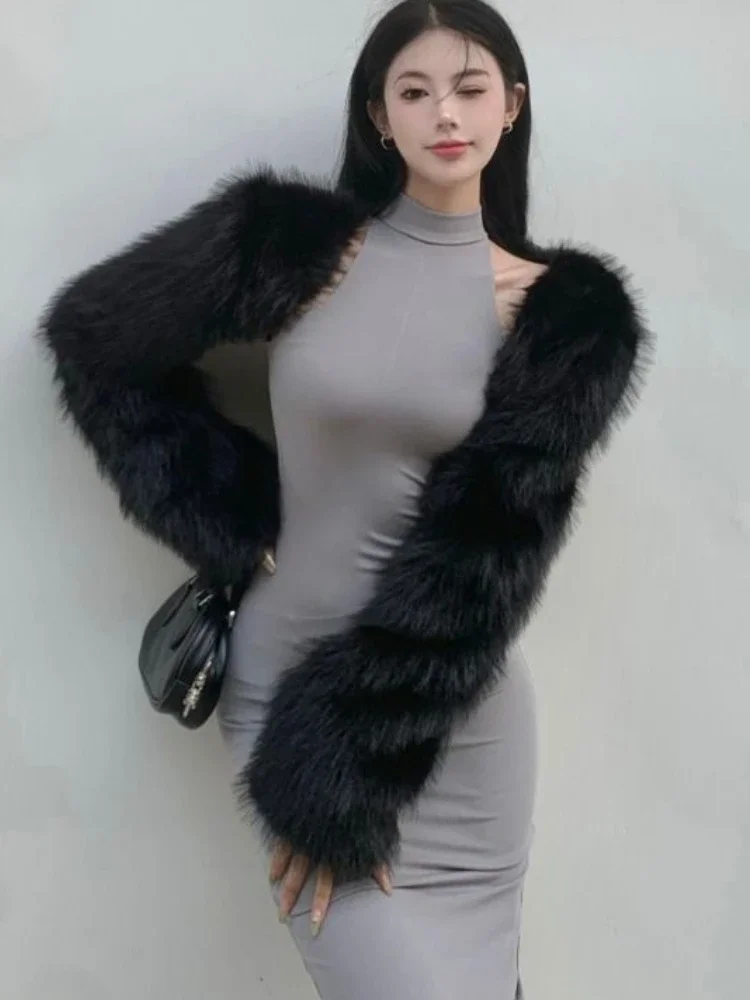 Abito lungo fino al pavimento da donna aderente con spalle scoperte elegante festa estiva streetwear stile coreano moda femminile tutto-fiammifero