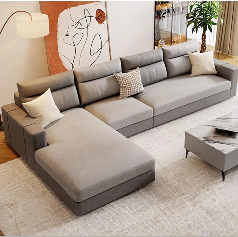 Grey Living Room Sofas Nordic Minimalist Luxury Sectional Sofa Modern Europe Lazy Salas Y Sofas Muebles Economicos Furniture