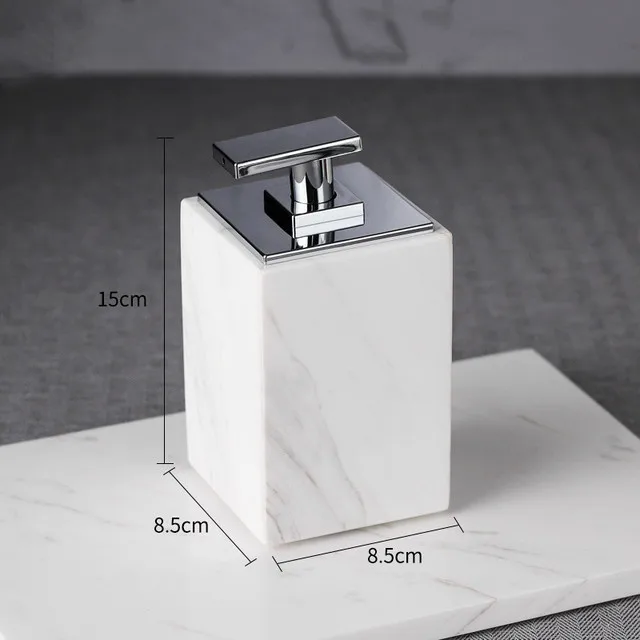 Nordic Bathroom Natural Marble Household Accessories Mouth Cup Toothbrush Holder Liquid Soap Dispenser Container Washing Tools