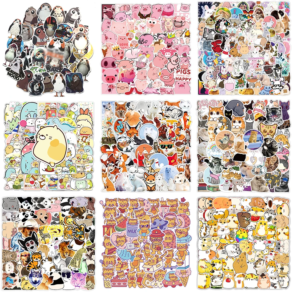 10/30/50PCS Cartoon Small Animal Stickers Series Cute Hamster Graffiti Laptop Phone Helmet Suitcase Bicycle Decoration Wholesale