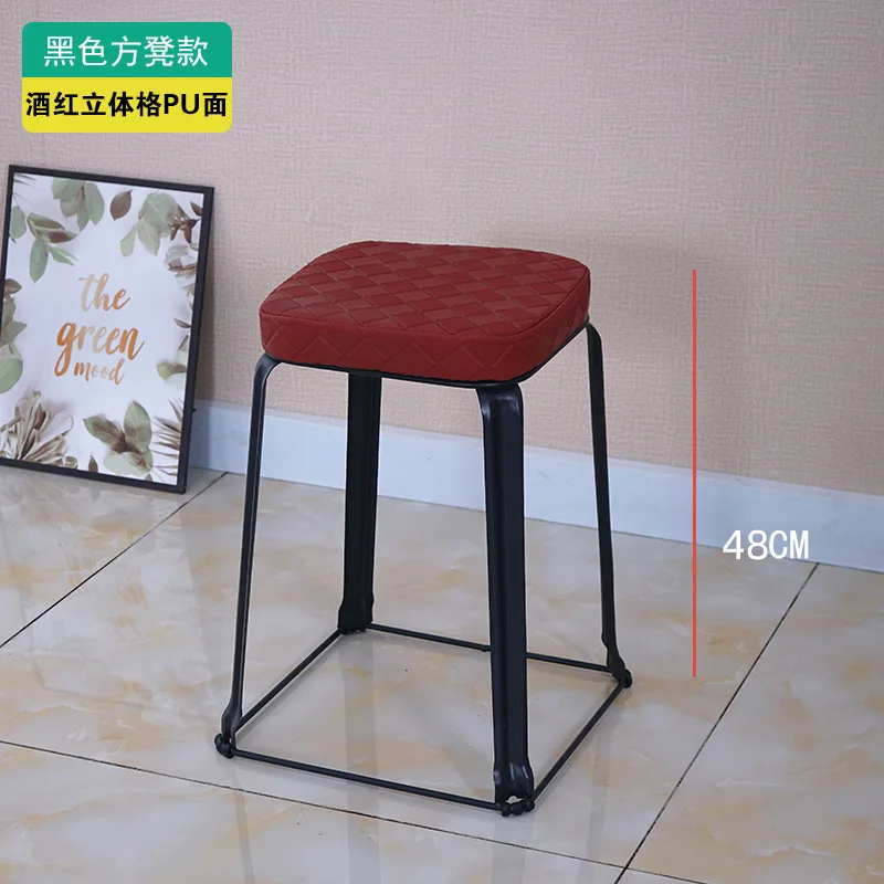 05102 Simple dining table soft pack household storage stool hotel restaurant large square stool