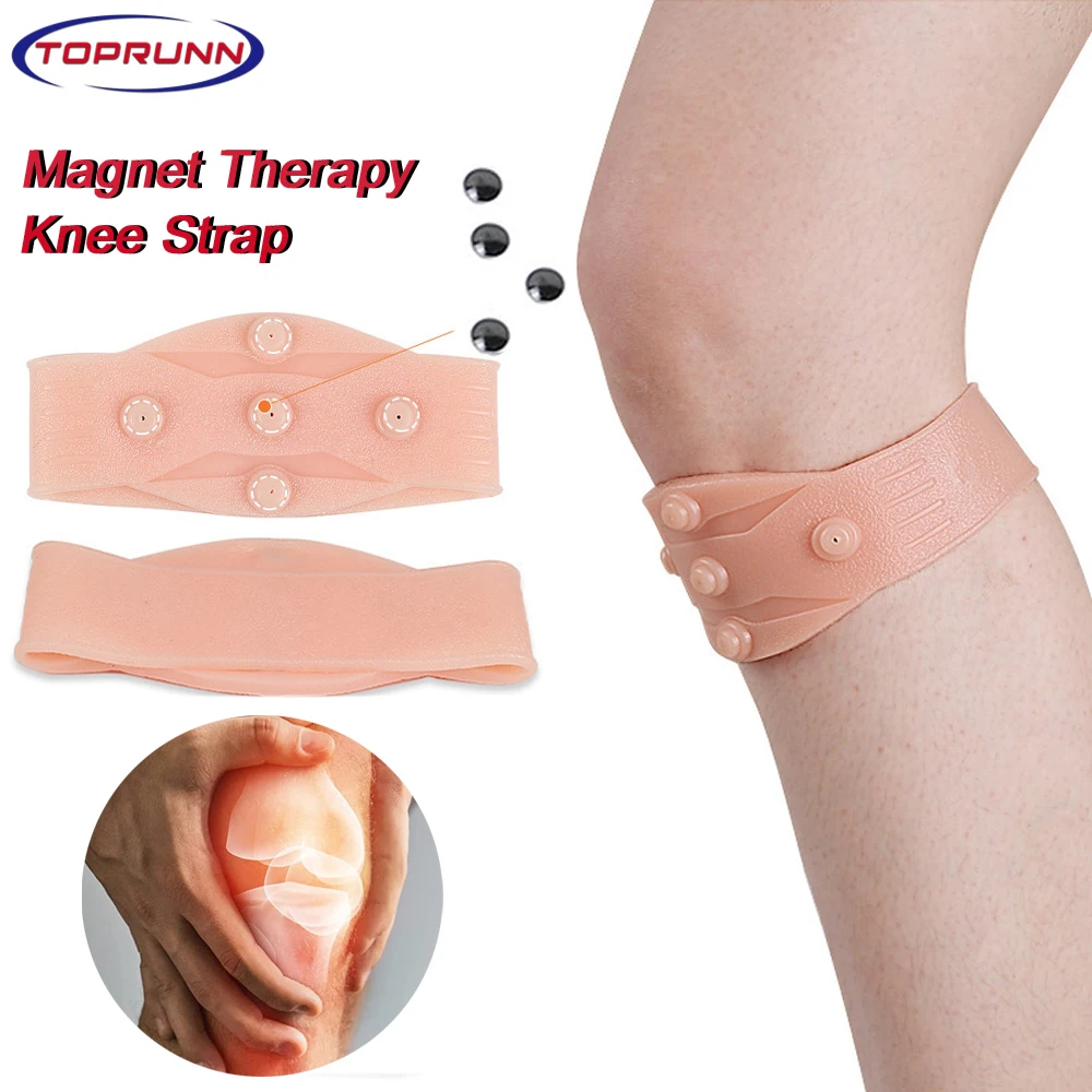 

1Pcs Magnet Therapy Knee Pain Relief & Patella Stabilizer Knee Strap Brace Support for Hiking,Soccer,Running,Volleyball,Squats