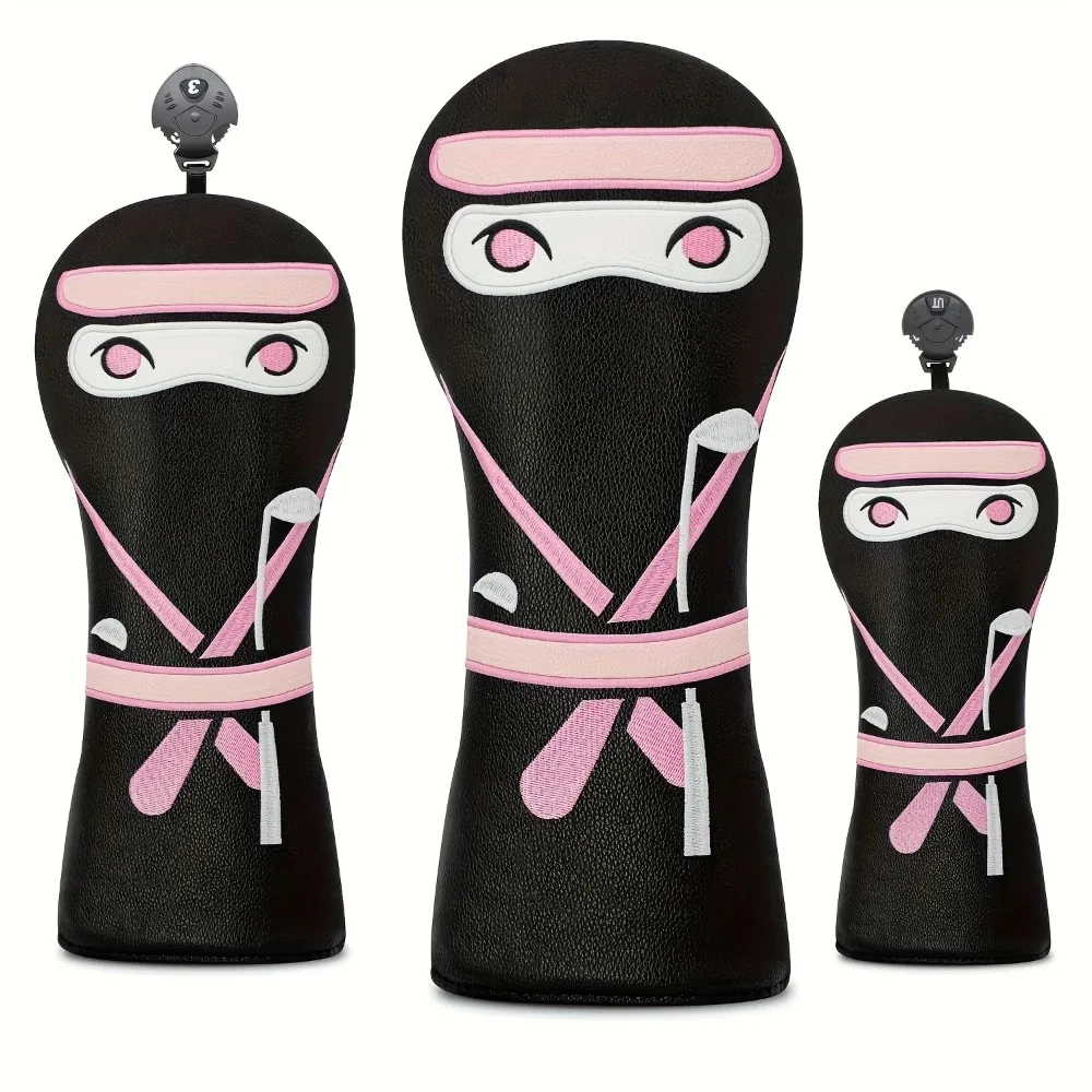 

Чехлы для клюшек для гольфа в стиле Masked Hero Design для драйверов, фервейных клюшек и гибридов | Чехлы в розовом цвете, подходят для любителей активного отдыха на природе.