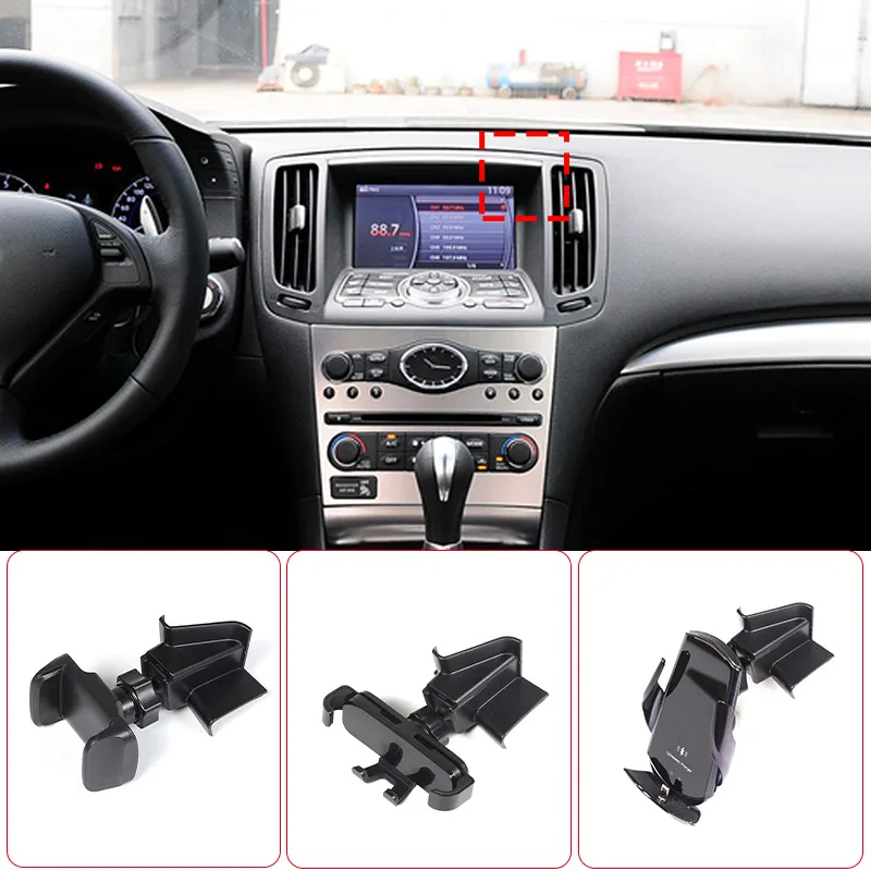 For Infiniti G25 G37 2007-2013 Car Central Control Mobile Phone Bracket GPS Navigation Bracket Seat Car Interior Accessories