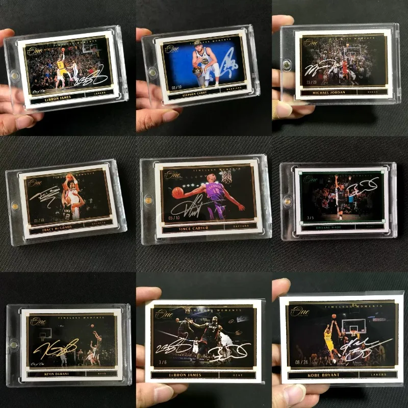 DIY NBA Basketball Cards Graded Style Signature Print Kobe Jordan Wade O'Neal Classic Game Moments Sports Collectibles