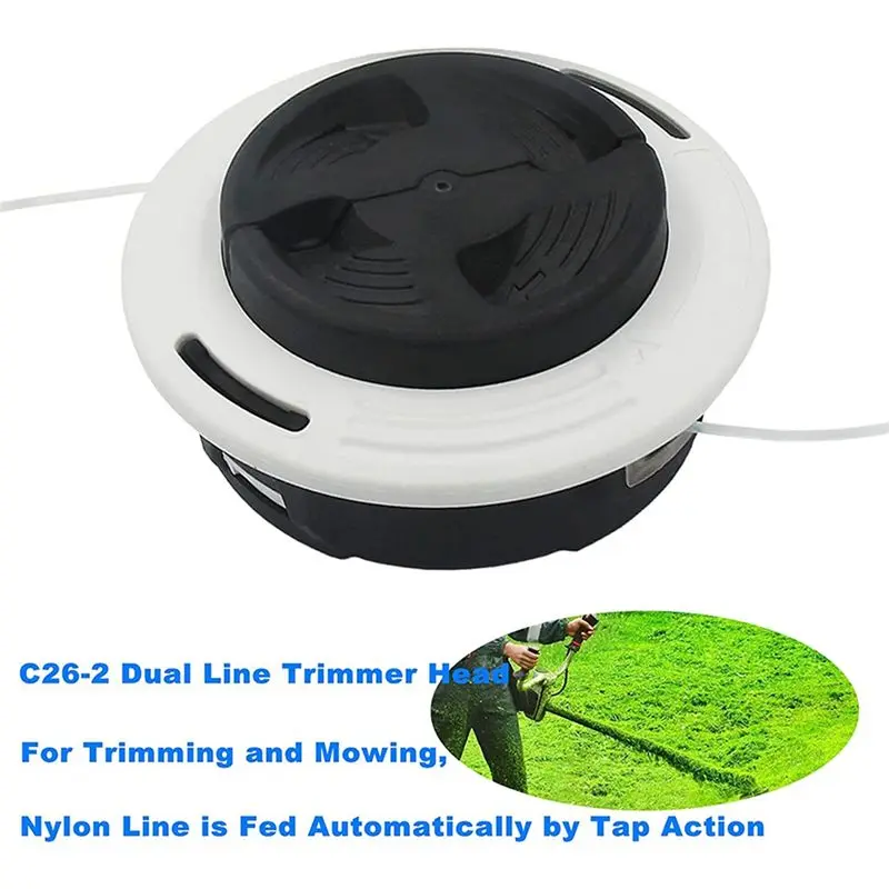 24-Hour Delivery Grass Trimmer Head Replacement 2 Line Cutting Wire Brush Cutter Spool Head For Stihl Autocut C26-2 Strimmer Law