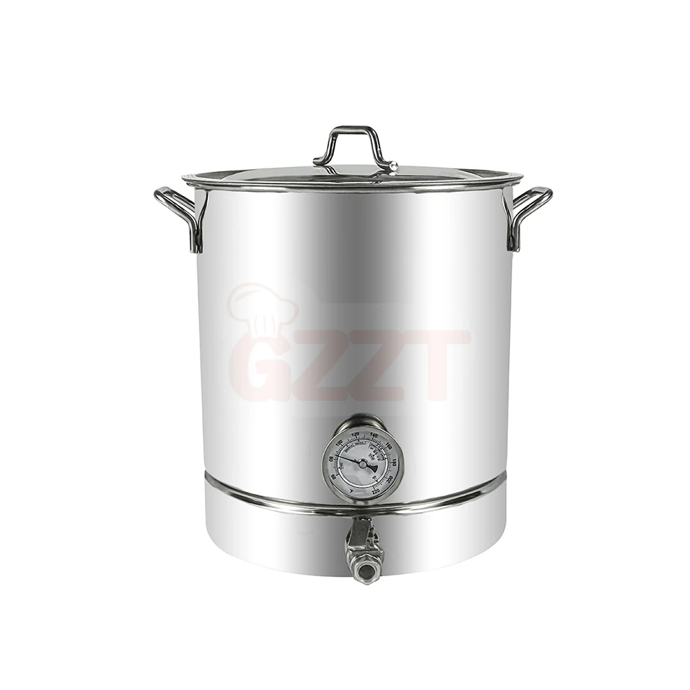 Factory OEM 6 Gallon-60 Gallon Stainless Steel 304 Mini Home Micro Brewery Bucket Brew Kettle Pot Home Beer Brewing Equipment