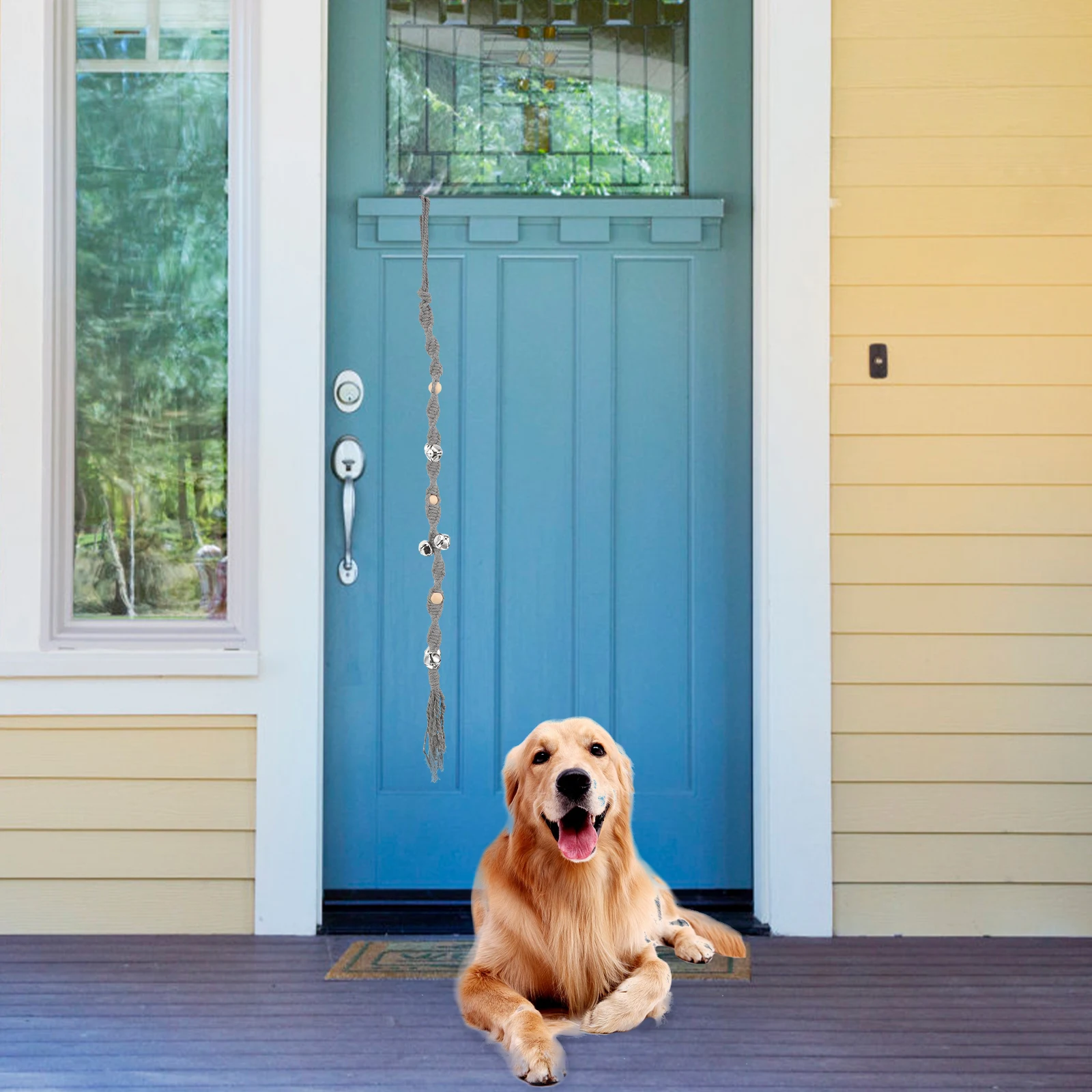 

Dog Training Doorbell Hanging Cotton Rope Bell Loud Clear Sound Decorative Pet Dog Supply Pet Doorbell Room Accessories