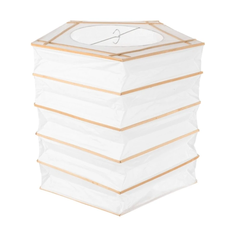Paper LampshadeCeiling Pendant Light Shade Square/Pentagon Ceiling Light Shade Pendant Light Cover Easy to Install M4YD