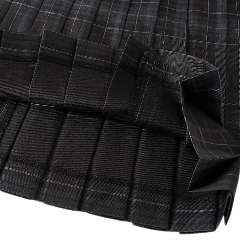 Japanese Style Pleated Skirts Women Preppy JK Uniform Mini High Waist Plaid Skirt Students Slim Summer Retro Faldas Personality