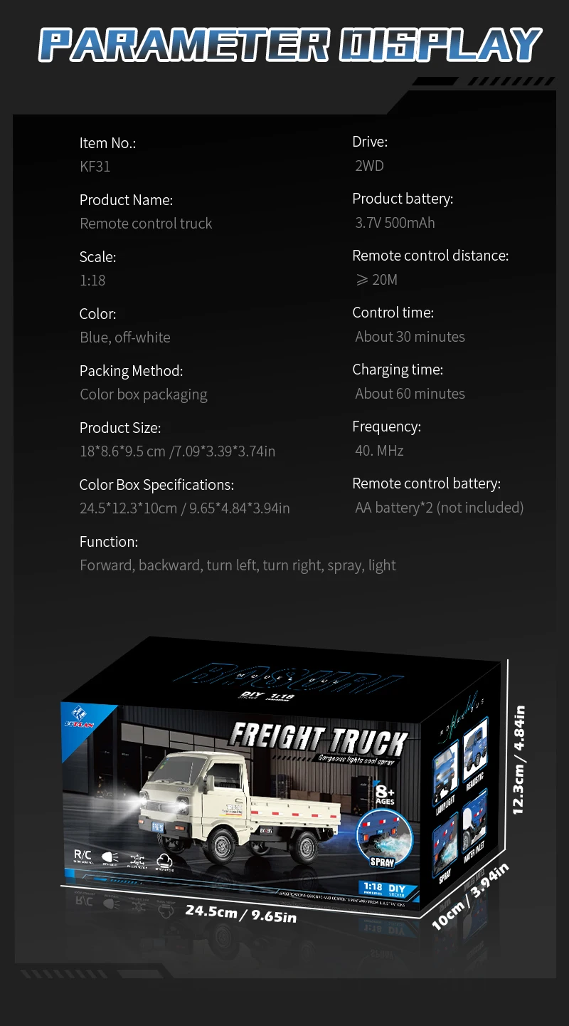 ZWN 1:16/1:18 RC AUTO Simulation Drift Klettern Lkw Led Licht Kleine Fracht Fernbedienung Elektrische Spielzeug Modell für Kinder Geschenke – Detail 12