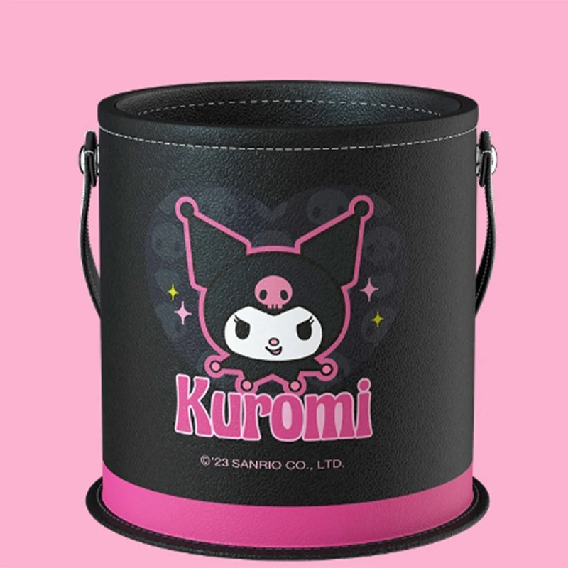 

Sanrio Kawaii Kuromi Waterproof Trash Can Anime Cartoon Fashionable Beautiful Cute Portable Lightweight Exquisite Car Trash Can