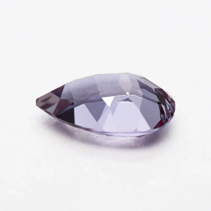 Im Labor gezüchteter Alexandritstein in verschiedenen Formen, violette Farbe, Charms-Perlen für DIY-Schmuckherstellung, Materialien wählbar, mit Zertifikat. – Detail 35