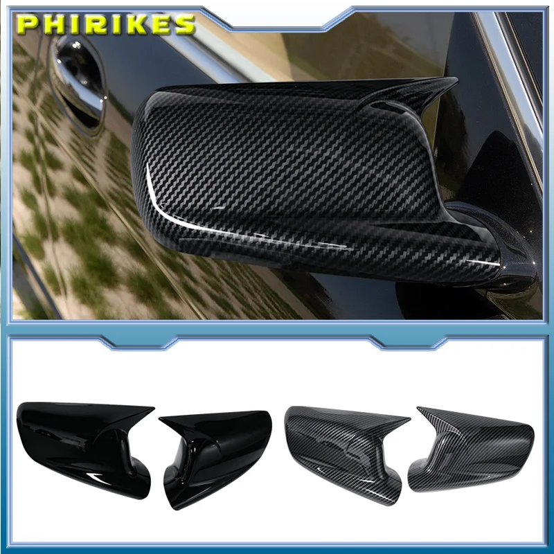 

1Pair Side Rearview Mirror Cap Wing Mirror Cover For BMW 7 Series E65 E66 2001-2008 E67 2002-2008 For E46 Coupe Mirror Cover