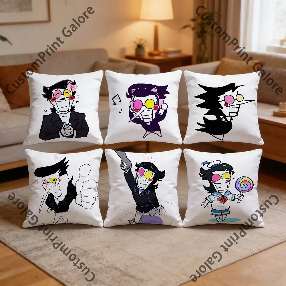 

Spamton Polyester Printed Pillow Cover Square 30 35 40 45 50 55 cm Soft for Sofa Bed Car Home Decor