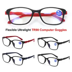 Unisex Flexible Ultralight TR90 Computer Goggles Unisex Anti Blue-ray Anti-fatigue Eyewear UV400 Reading Gaming Glasses