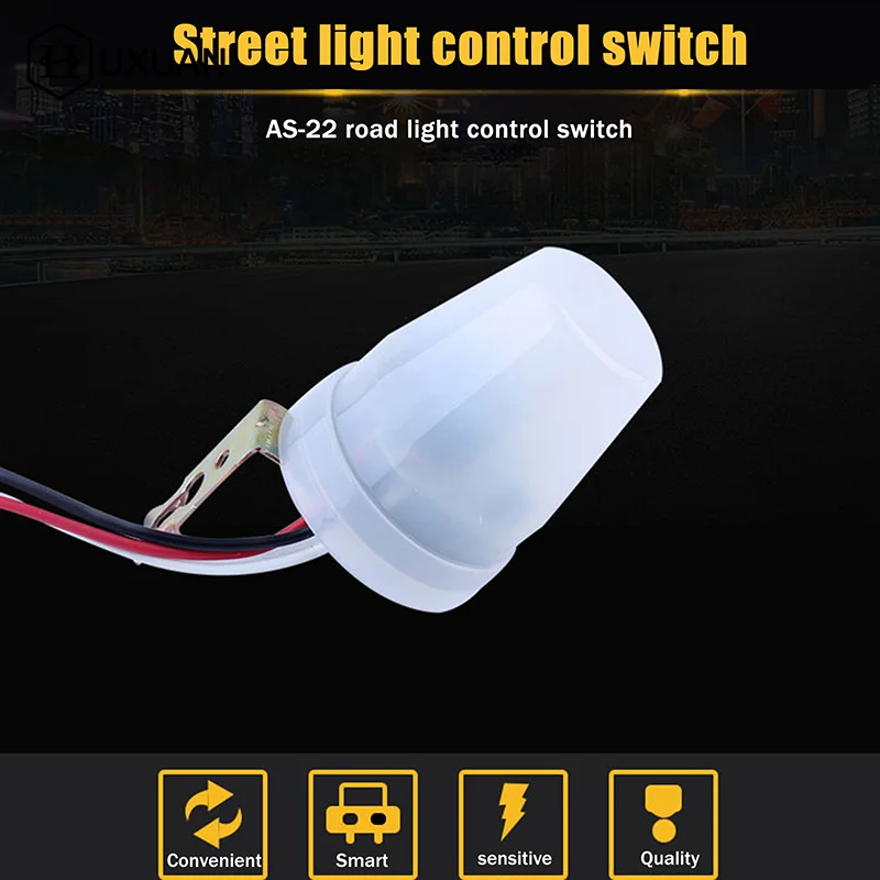 AC 220V 10A AS-22 Automatic On Off Adjustable Street Light Photoswitch Photocell Sensor Switch Photo Control Sensor Switch