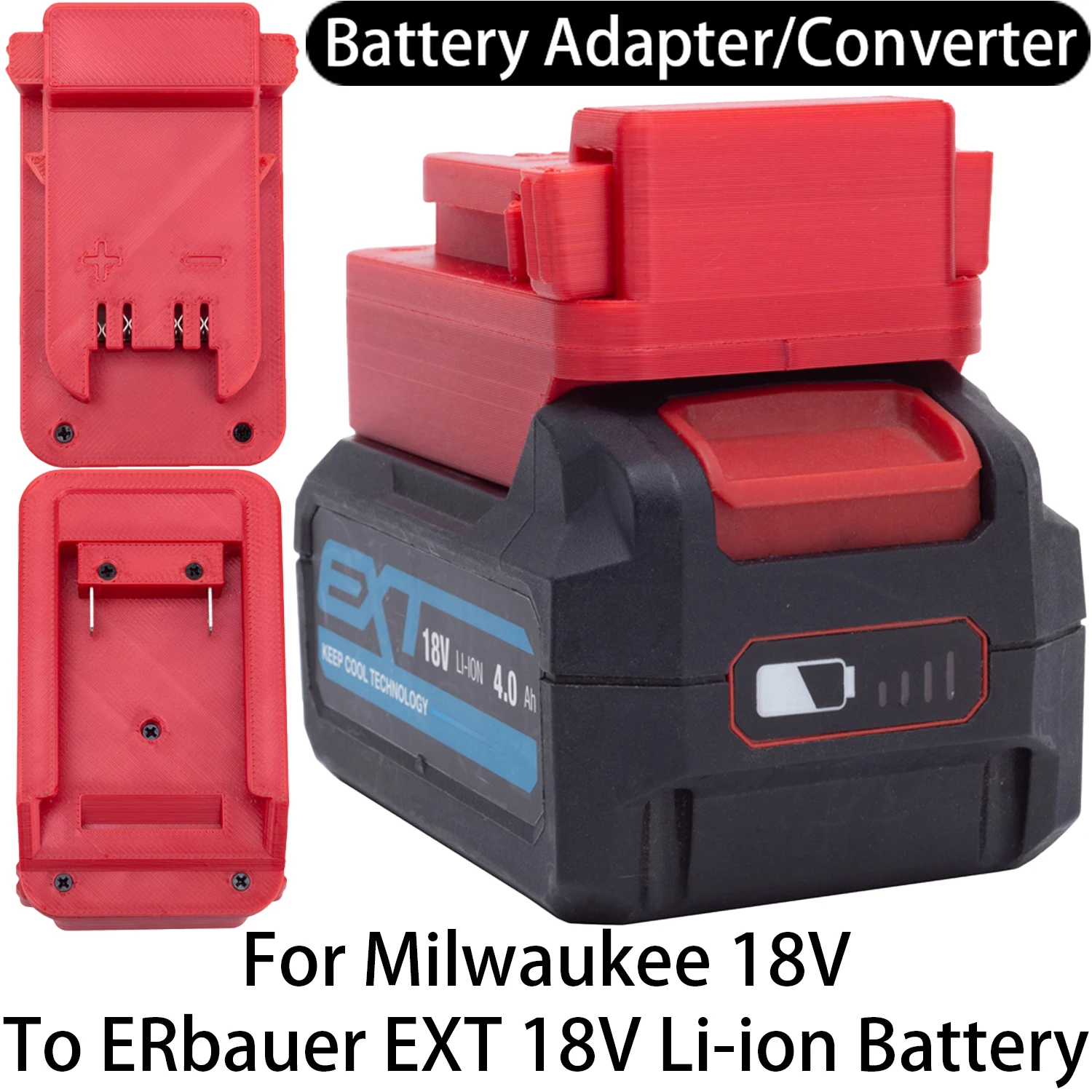 

Adapter Converter For Milwaukee 18V Li-ion Tool To Erbauer 18V EXT Li-ion Battery Adapter Converter Power Tool Accessory