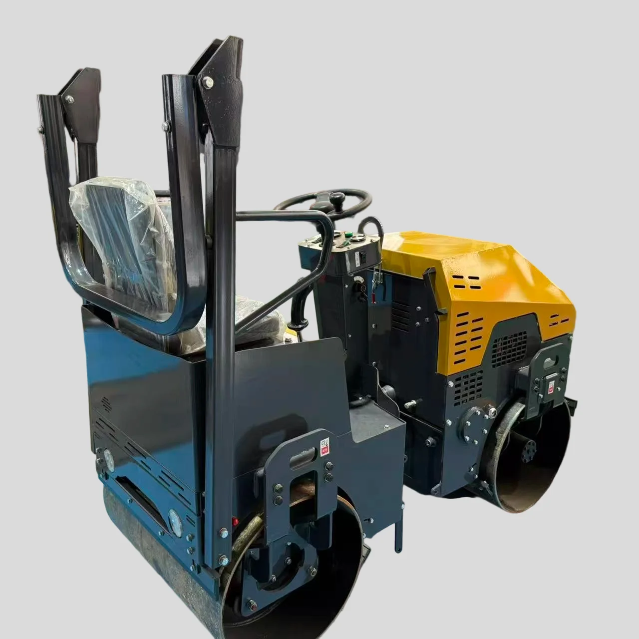 1 Ton Mini Road Roller Machine Asphalt Pavement Double Drum Vibratory Roller 3 Ton Motor Core Component Road Roller Machine