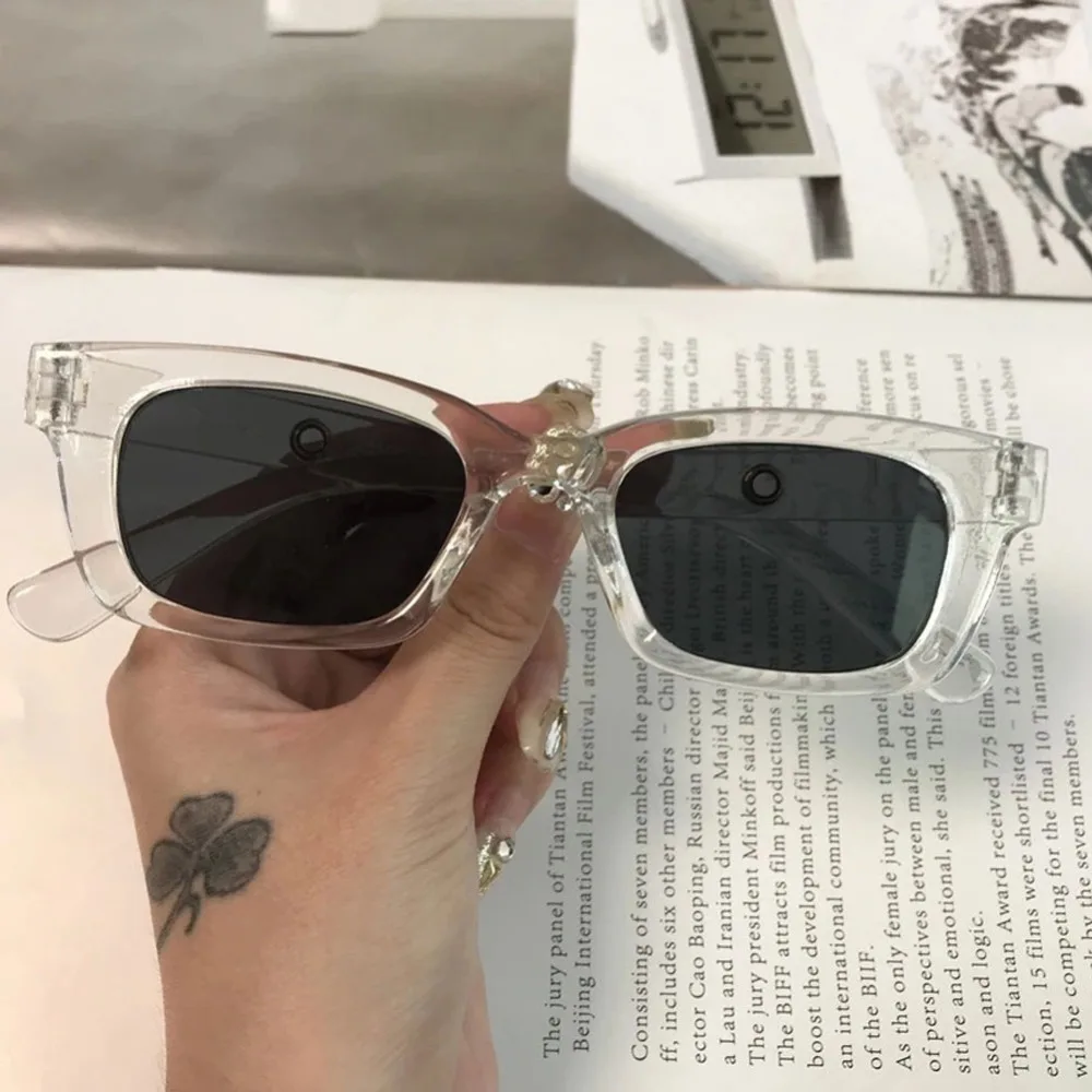 Mode Rechteck Vintage Sonnenbrille Marke Designer Frauen Retro Sonnenbrille Weibliche Dame Brillen Cat Eye Fahrer Schatten Brille – Detail 10