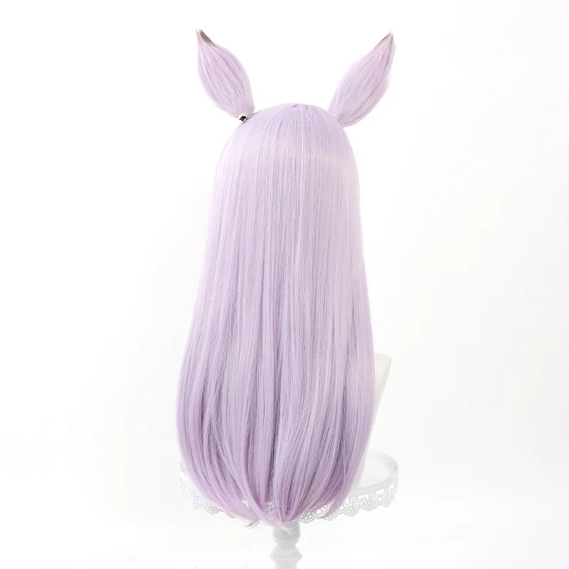 Game Pretty Derby McQueen Cosplay Wig Great Actor Long Wig Ear and Tail For Comicon Hallowmas Party Adult Women Men