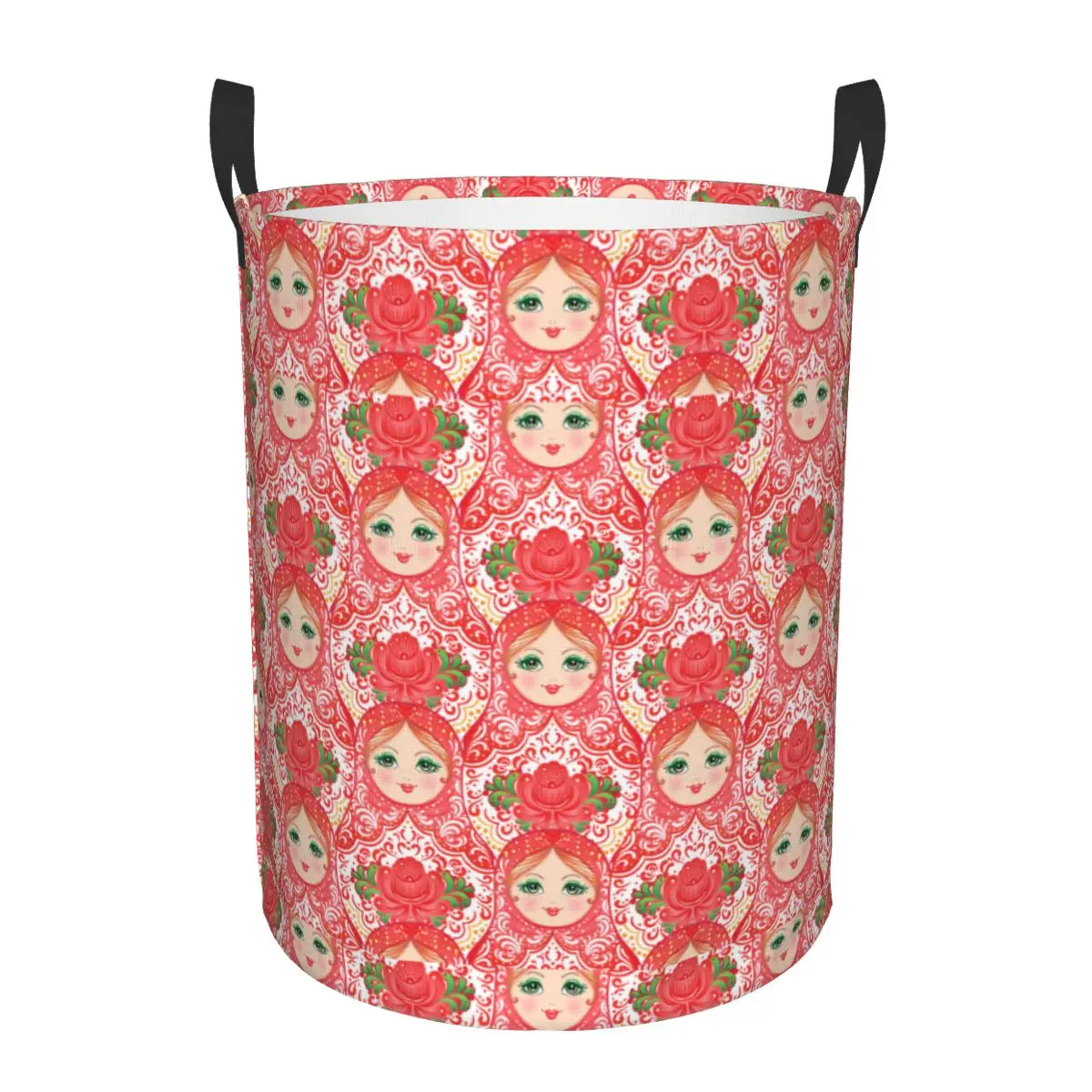 Babushka Matryoshka Russian Doll Laundry Basket Foldable Clothes Toy Hamper Storage Bin for Kids Nursery