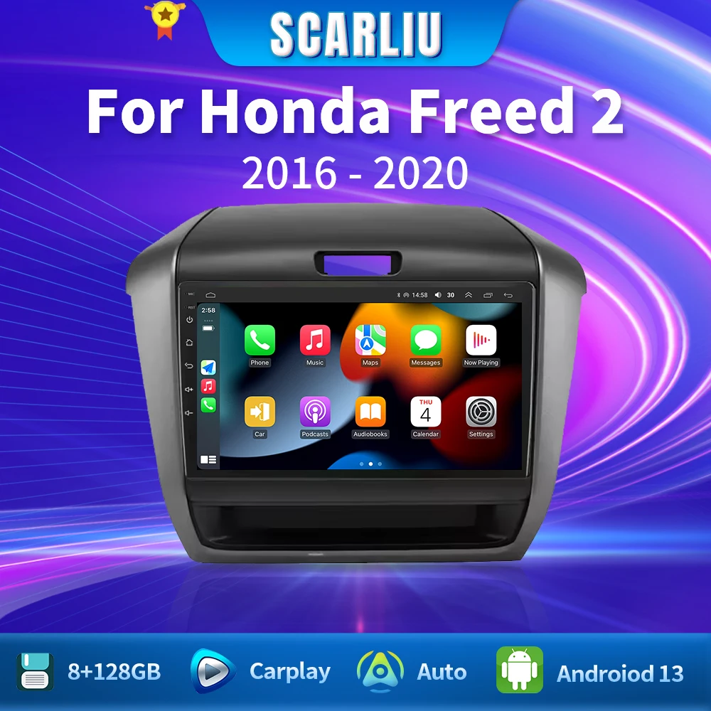 

For Honda Freed 2 2016 - 2020 Carplay Auto 4G+WIFI GPS Car Radio Navigation Multimedia Video Player Stereo BT Android 14