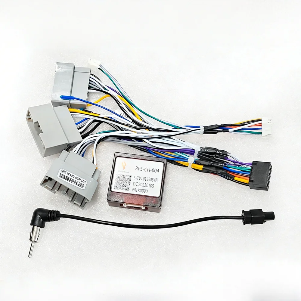 Car 16pin Wiring Harness Adapter Canbus Box Decoder Android Radio Power Cable For Jeep Cherokee Wrangler Dodge Ram Chrysler 300C