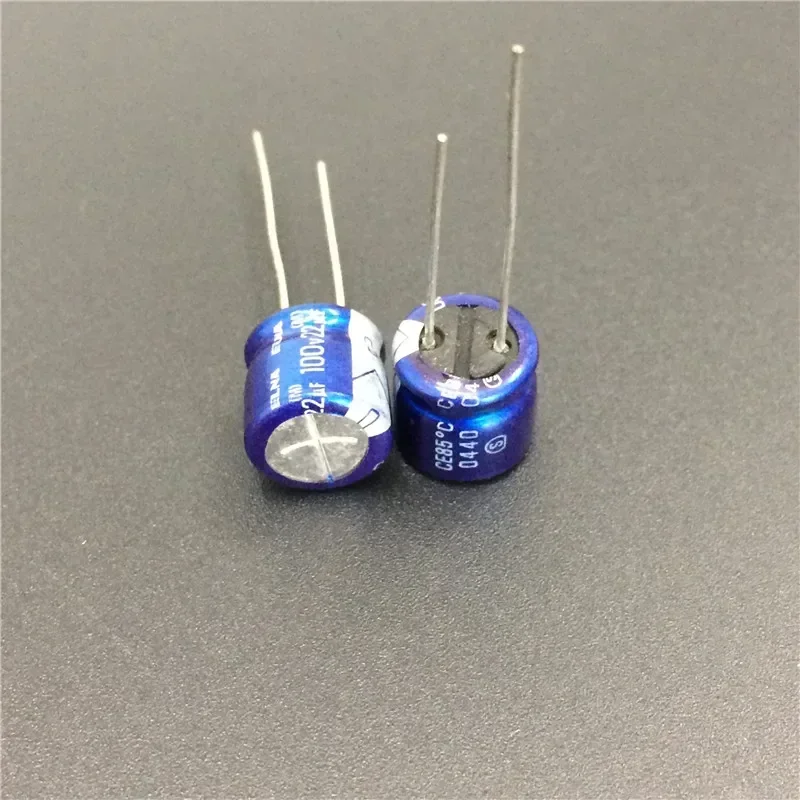 10 unidades/100 unidades Japão ELNA 10x10mm baixo perfil 100V22uF capacitor eletrolítico de alumínio de áudio HiFi DIY